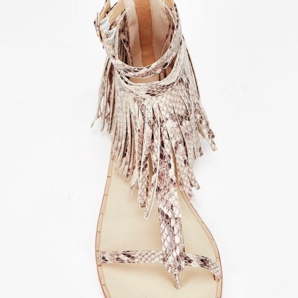 Winnifred Snake Print Sandles - Picture 2 of 4